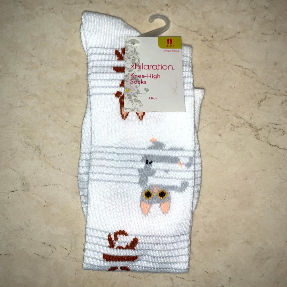 NWT xhilaration knee-high bat socks